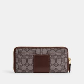 Essential Slim Accordion Zip Wallet in Signature Jacquard