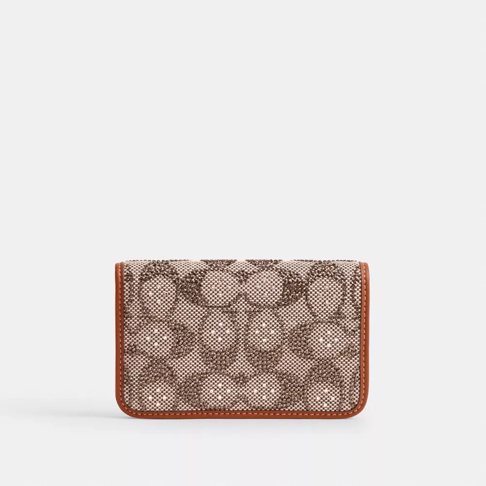 Essential Slim Card Case in Crystal Signature Jacquard