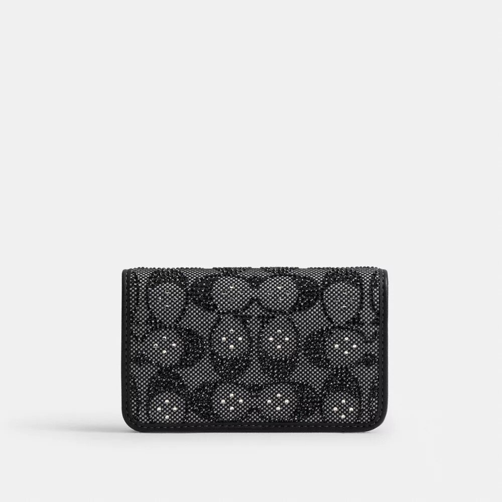 Essential Slim Card Case in Crystal Signature Jacquard