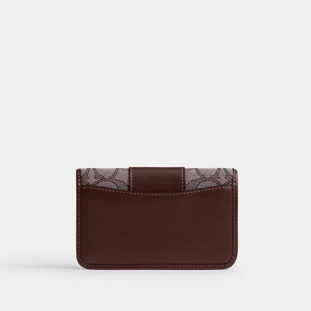 Essential Slim Card Case in Signature Jacquard