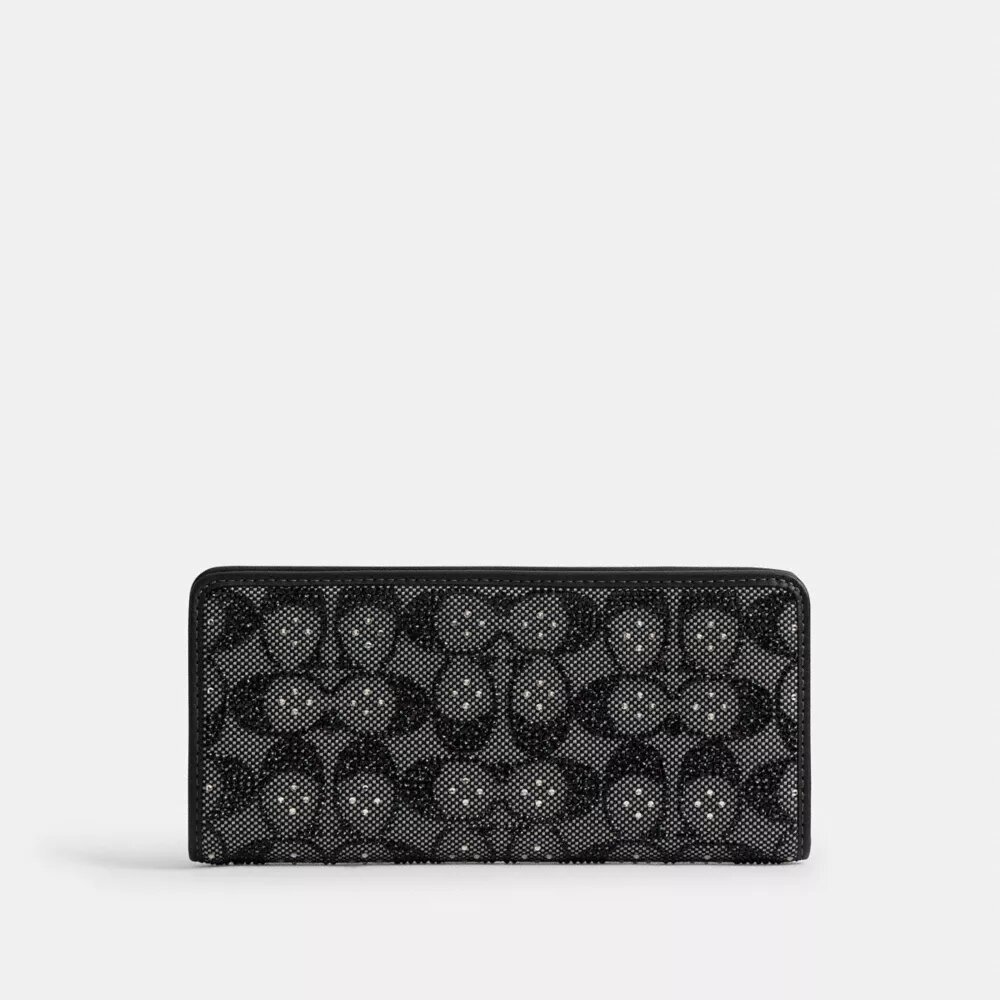 Essential Slim Wallet in Crystal Signature Jacquard
