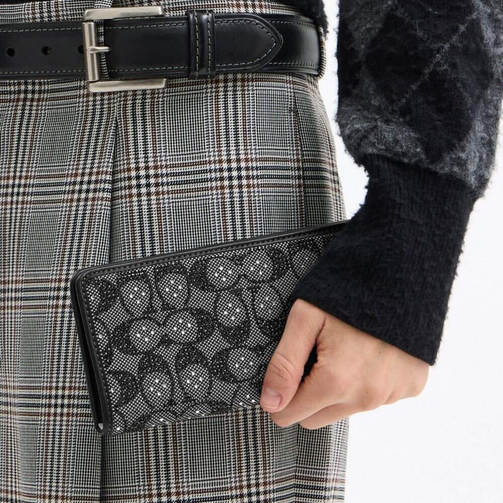 Essential Slim Wallet in Crystal Signature Jacquard