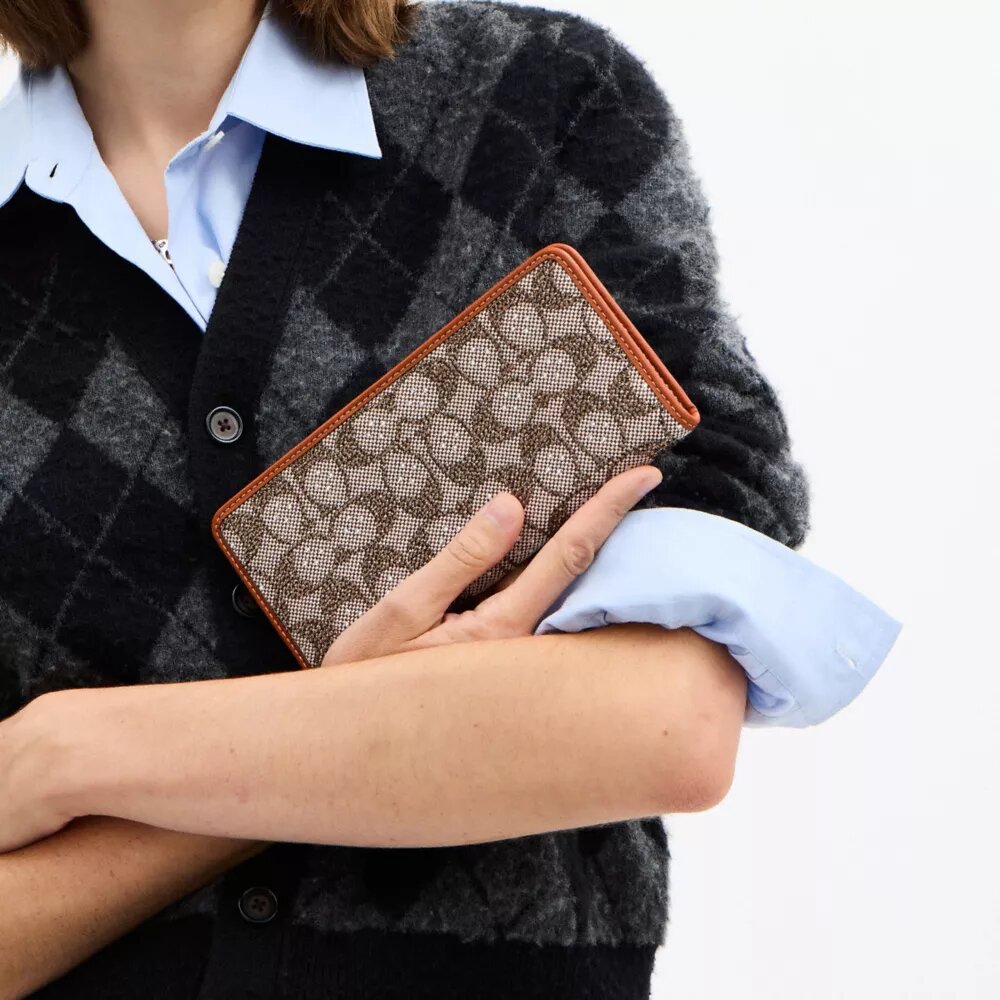 Essential Slim Wallet in Crystal Signature Jacquard