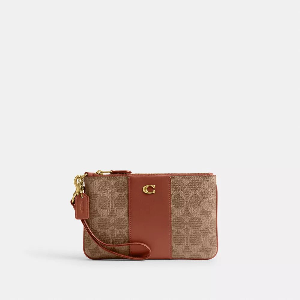 Essential Small Wristlet in Signature Canvas