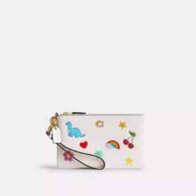 Essential Small Wristlet with Sticker Print