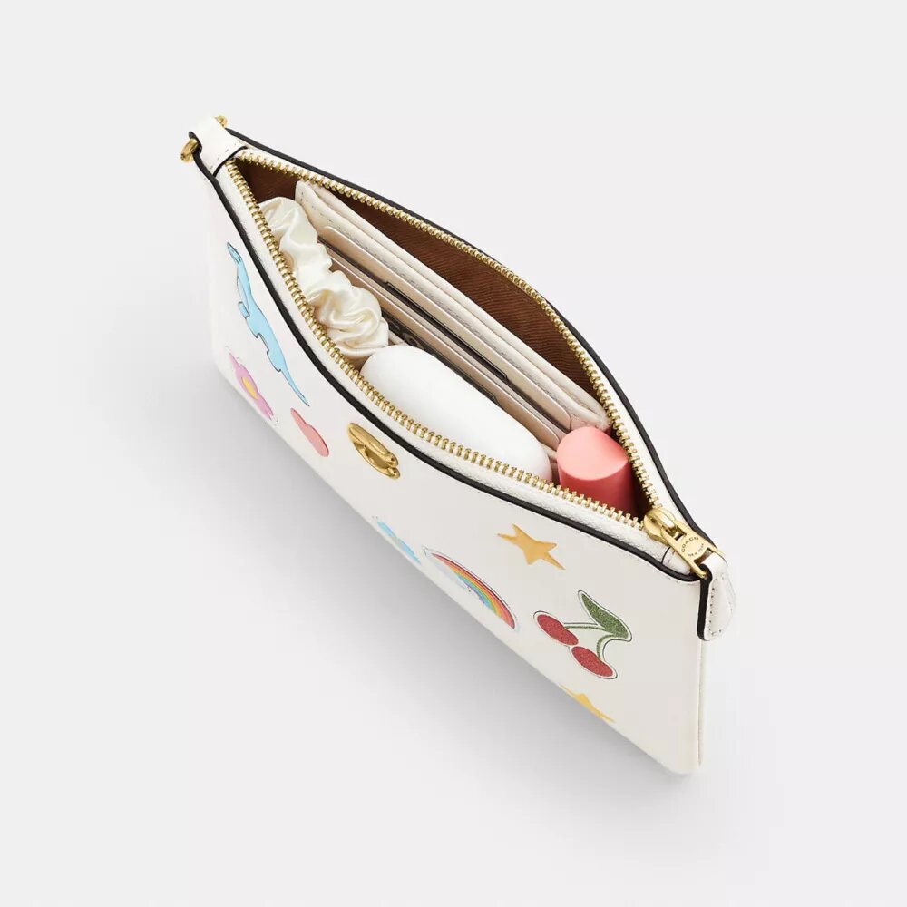 Essential Small Wristlet with Sticker Print