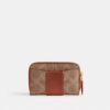 Essential Small Zip Around Card Case in Signature Canvas