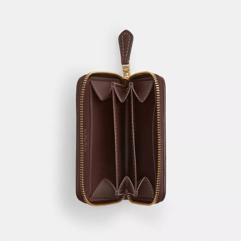 Essential Small Zip Around Card Case in Signature Jacquard