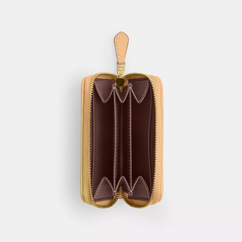 Essential Small Zip Around Card Case in Signature Jacquard