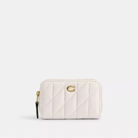 Essential Small Zip Around Card Case with Pillow Quilting