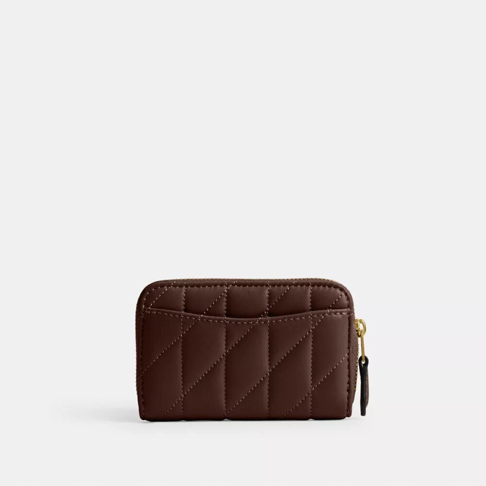 Essential Small Zip Around Card Case with Pillow Quilting