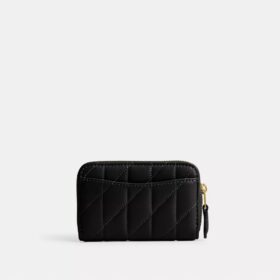 Essential Small Zip Around Card Case with Pillow Quilting