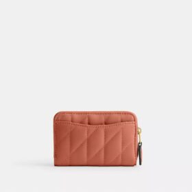 Essential Small Zip Around Card Case with Pillow Quilting