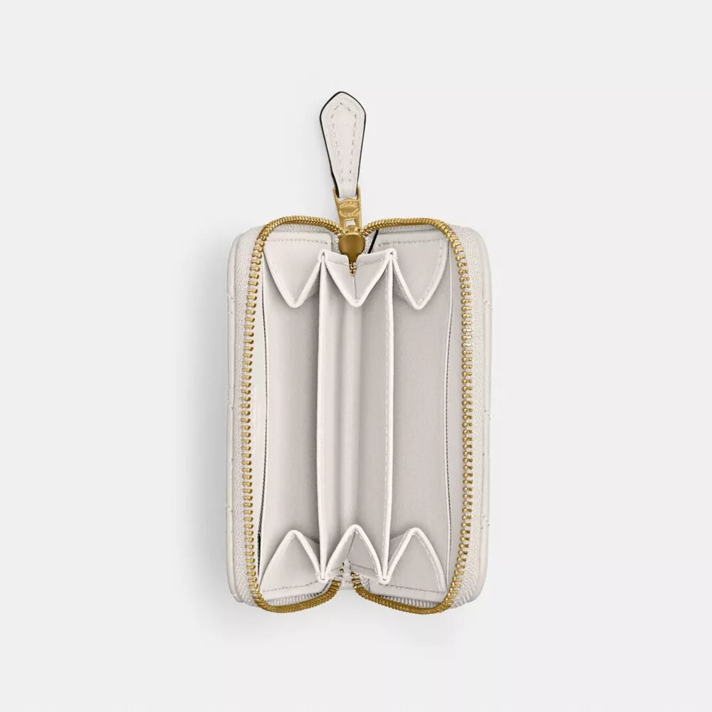 Essential Small Zip Around Card Case with Pillow Quilting