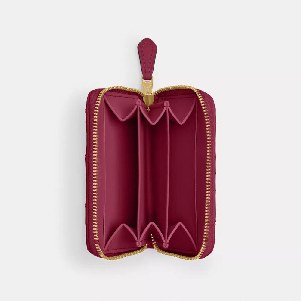 Essential Small Zip Around Card Case with Pillow Quilting
