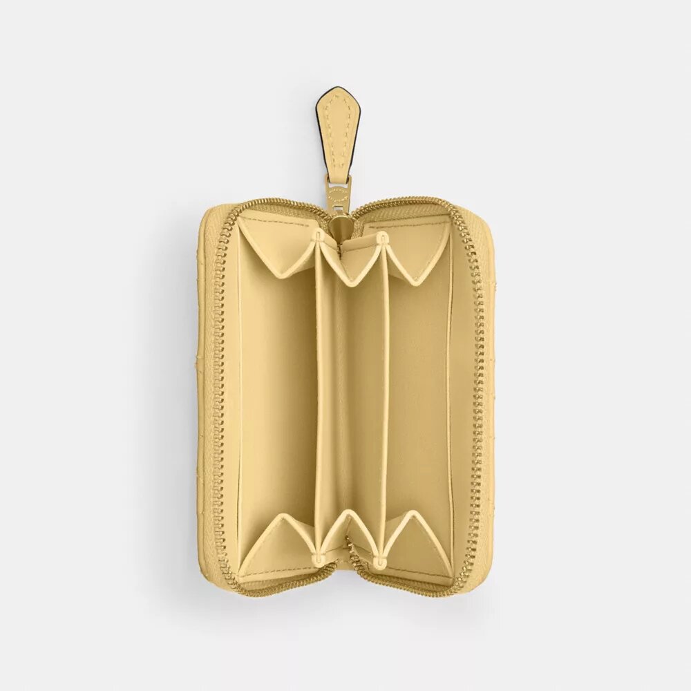 Essential Small Zip Around Card Case with Pillow Quilting