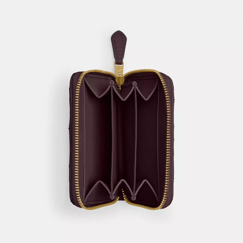 Essential Small Zip Around Card Case with Pillow Quilting