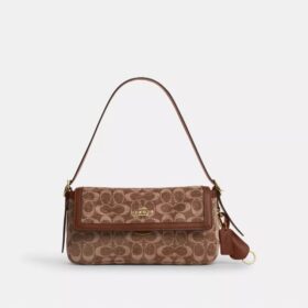 Etta Small Flap Shoulder Bag in Signature Chenille