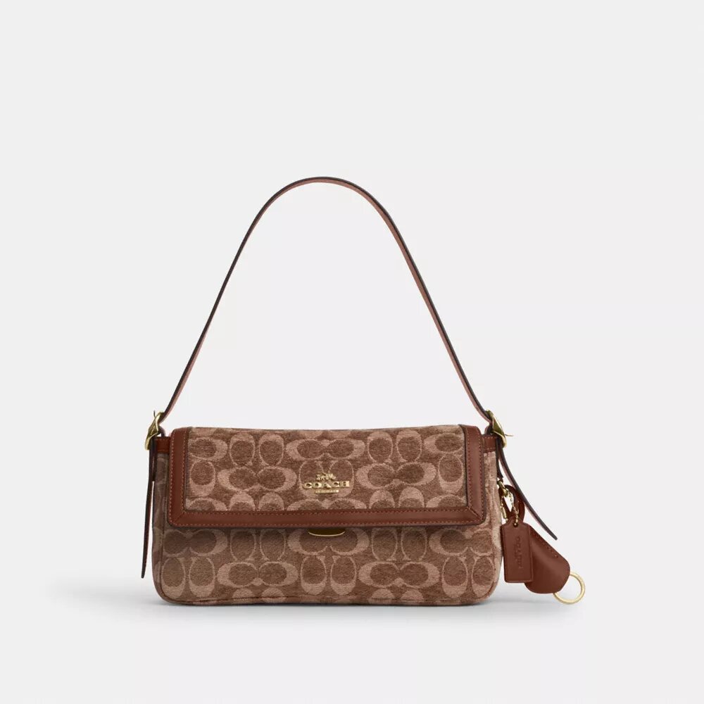 Etta Small Flap Shoulder Bag in Signature Chenille