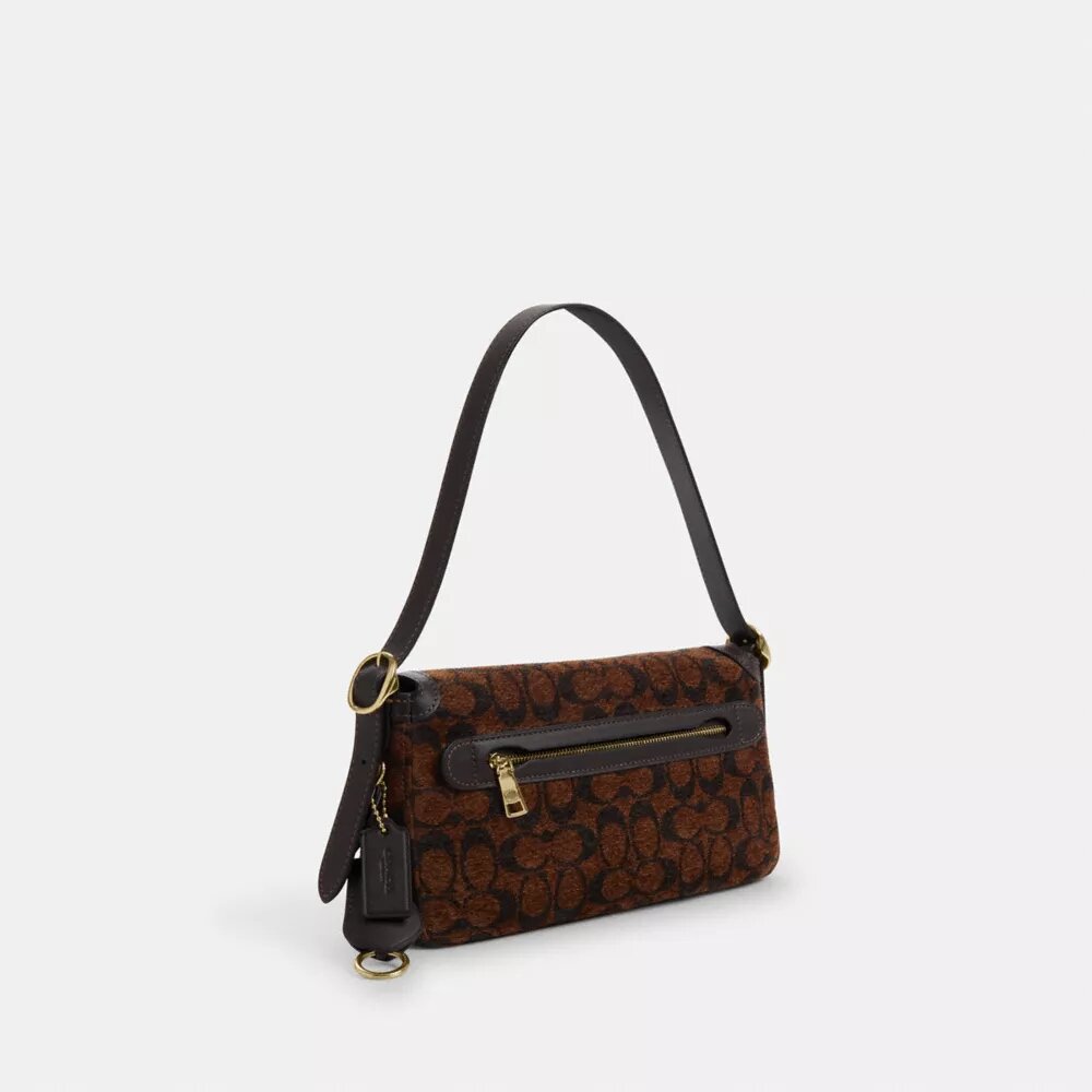 Etta Small Flap Shoulder Bag in Signature Chenille
