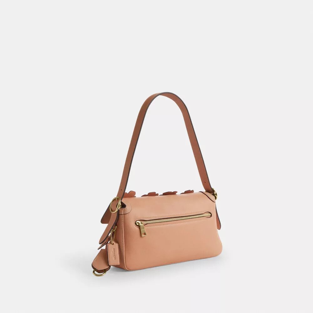 Etta Small Flap Shoulder Bag with Floral Applique