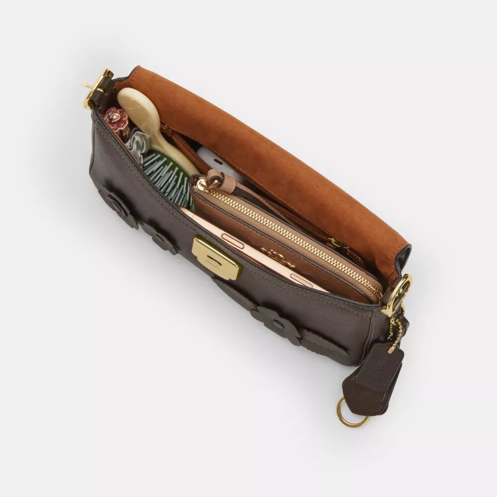 Etta Small Flap Shoulder Bag with Floral Applique