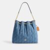 Evelyn Large Shoulder Bag in Regenerative Cotton with Quilting