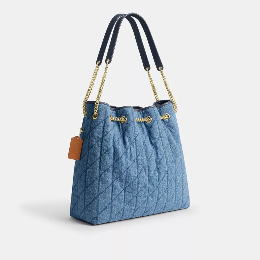 Evelyn Large Shoulder Bag in Regenerative Cotton with Quilting