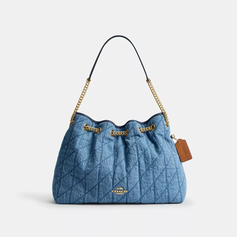 Evelyn Shoulder Bag in Regenerative Cotton with Quilting
