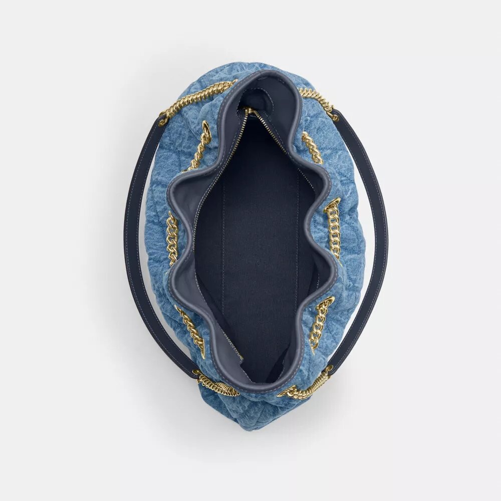Evelyn Shoulder Bag in Regenerative Cotton with Quilting