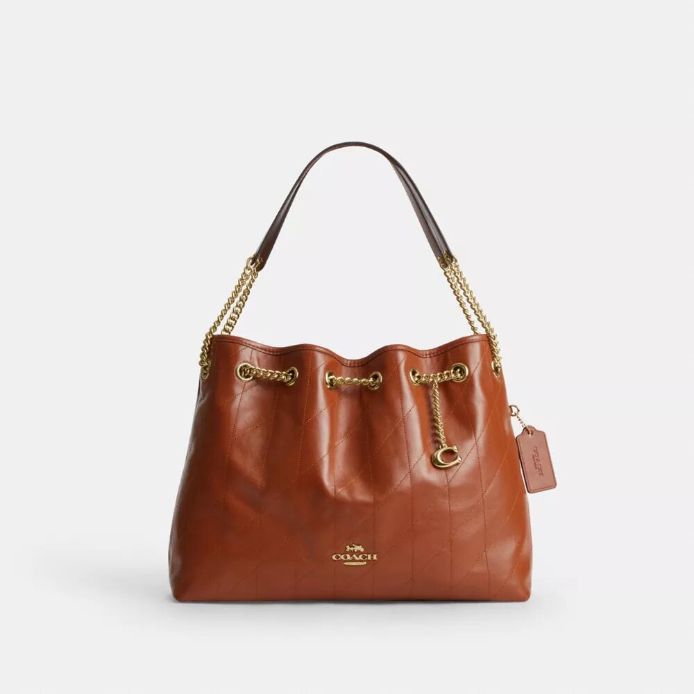 Evelyn Shoulder Bag with Quilting and Charm