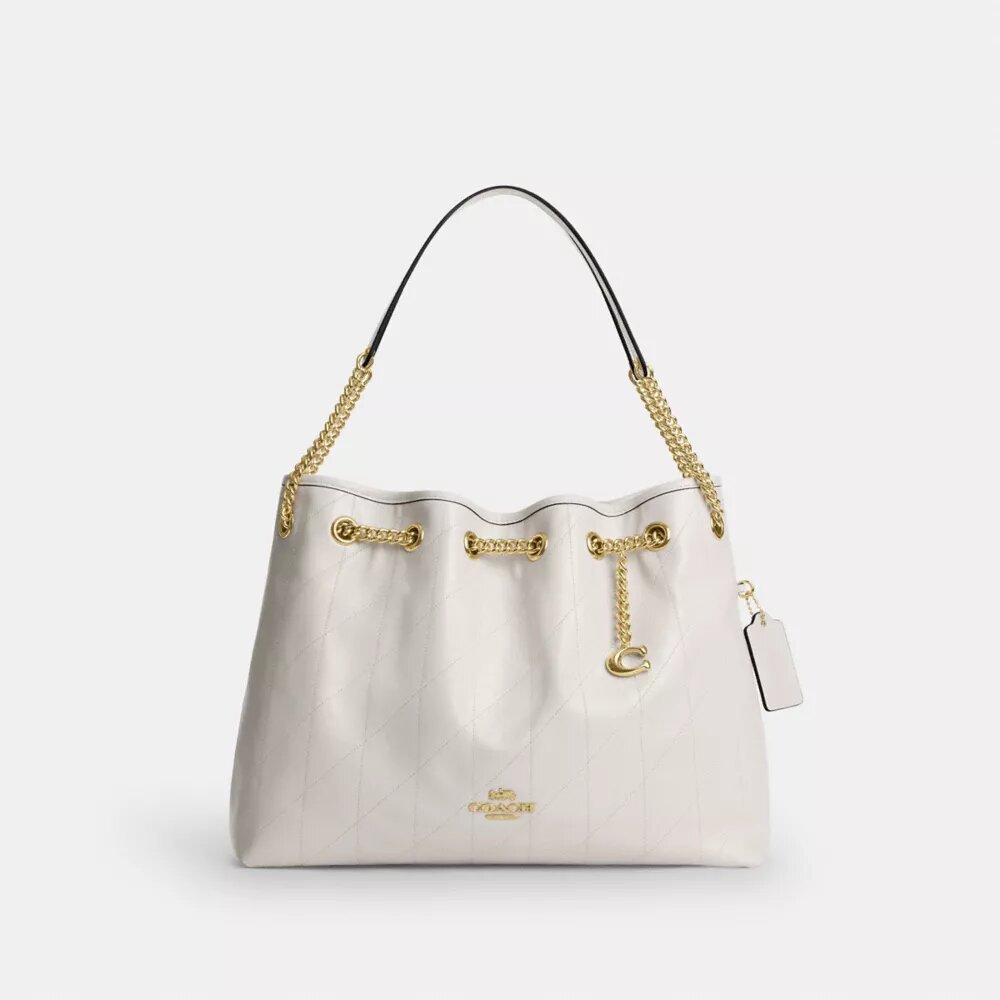Evelyn Shoulder Bag with Quilting and Charm
