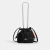 Faye Mini Drawstring Bag in Signature Denim