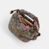 Faye Mini Drawstring Bag in Signature Jacquard with Floral Embroidery