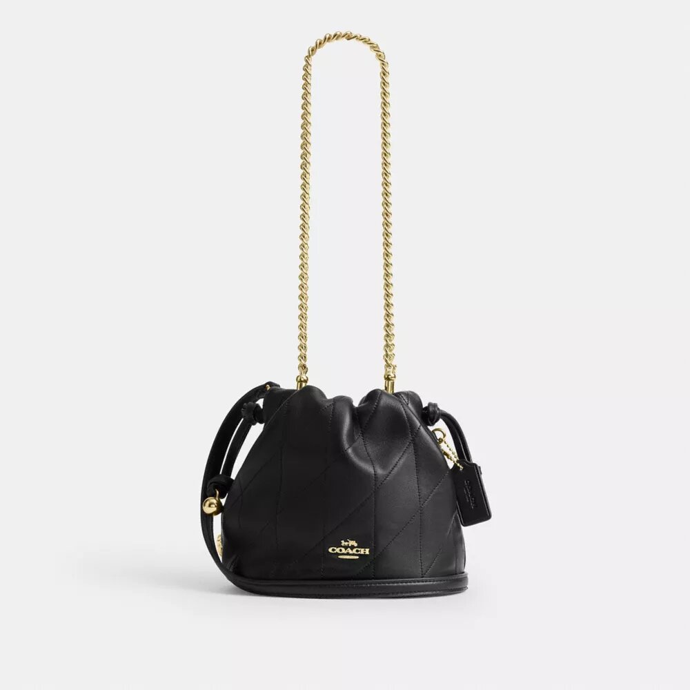 Faye Mini Drawstring Bag with Quilting