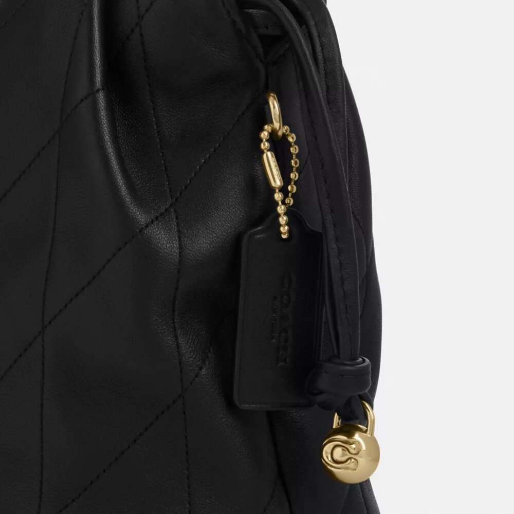 Faye Mini Drawstring Bag with Quilting