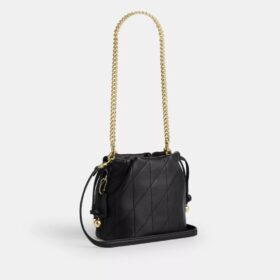 Faye Mini Drawstring Bag with Quilting