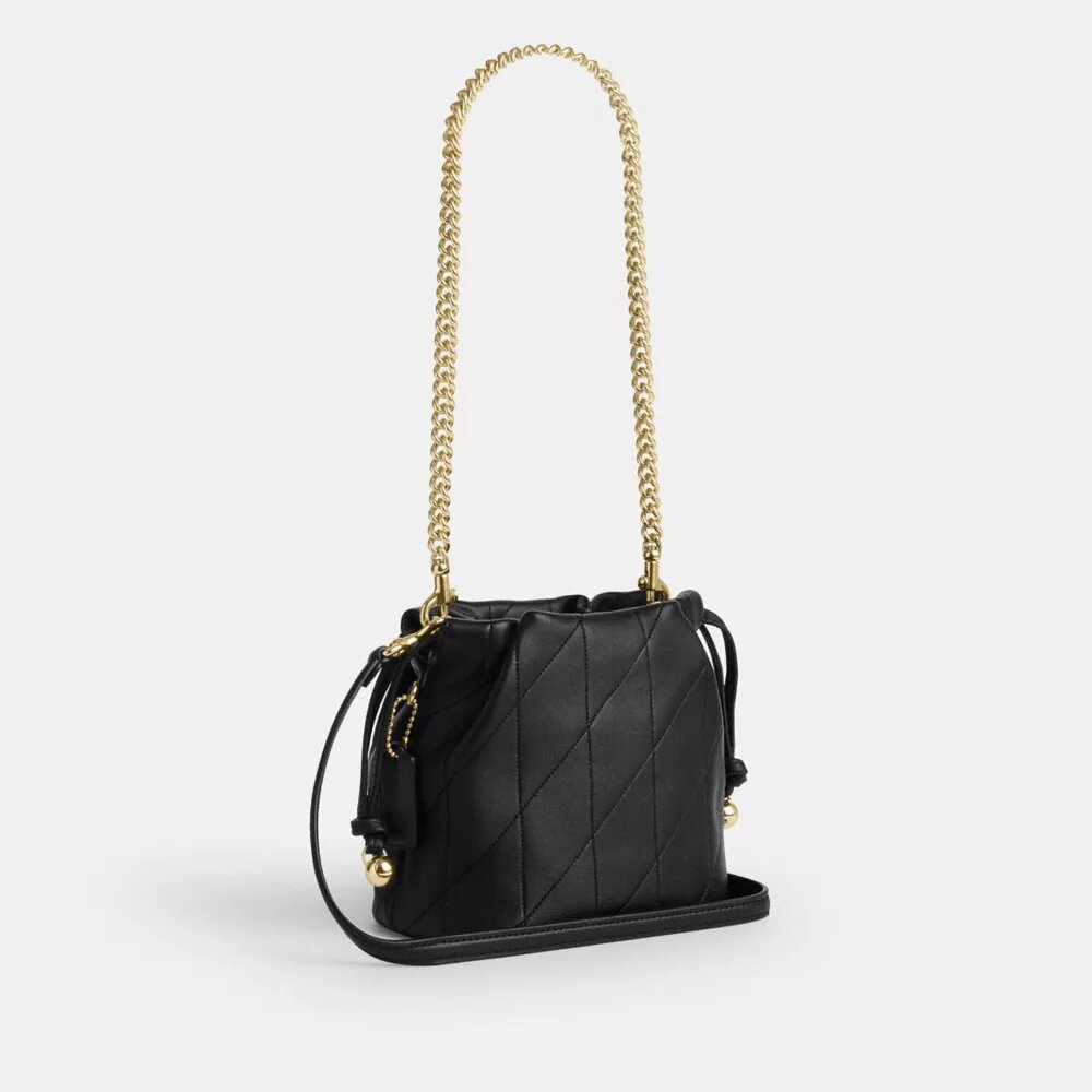 Faye Mini Drawstring Bag with Quilting