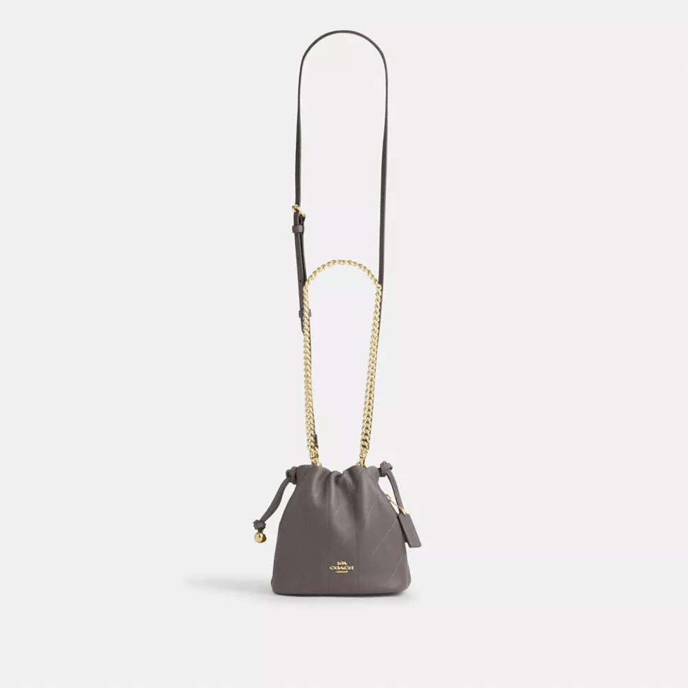 Faye Mini Drawstring Bag with Quilting