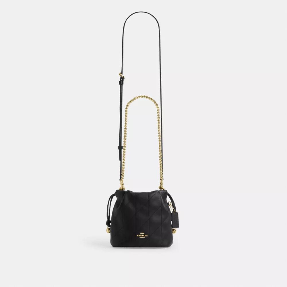 Faye Mini Drawstring Bag with Quilting