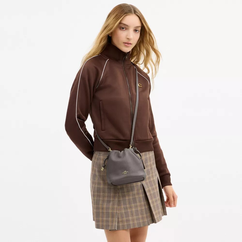 Faye Mini Drawstring Bag with Quilting