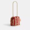 Faye Mini Drawstring Bag with Stripes