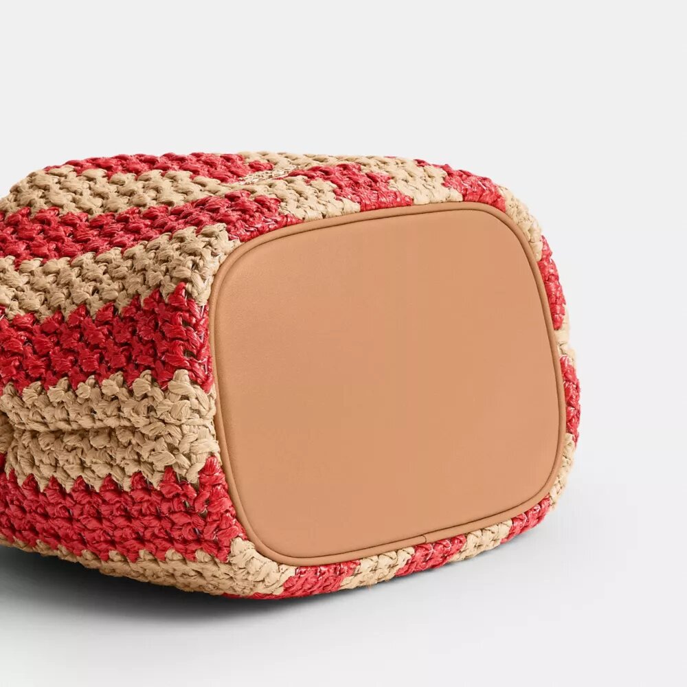 Faye Mini Drawstring Bag with Stripes