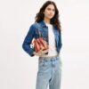 Faye Mini Drawstring Bag with Stripes