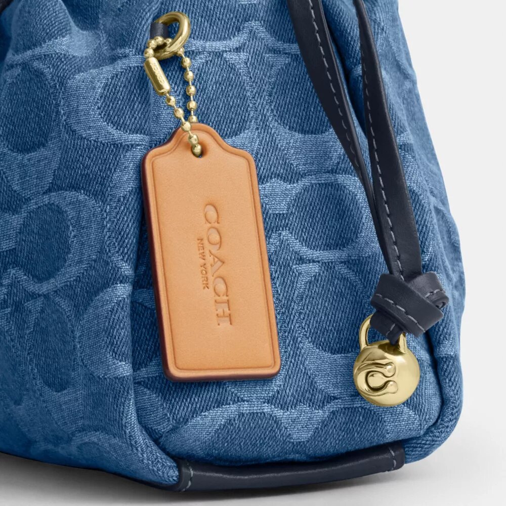 Faye Shoulder Bag in Signature Denim