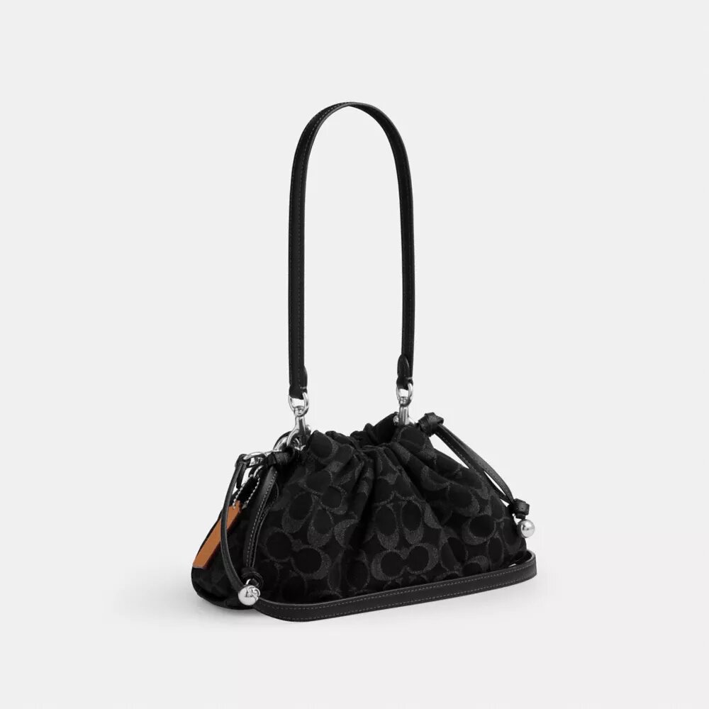 Faye Shoulder Bag in Signature Denim