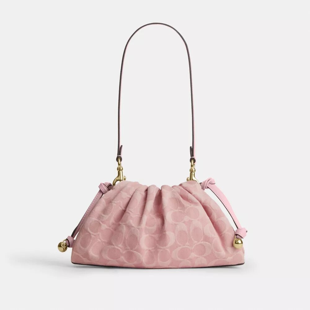 Faye Shoulder Bag in Signature Denim