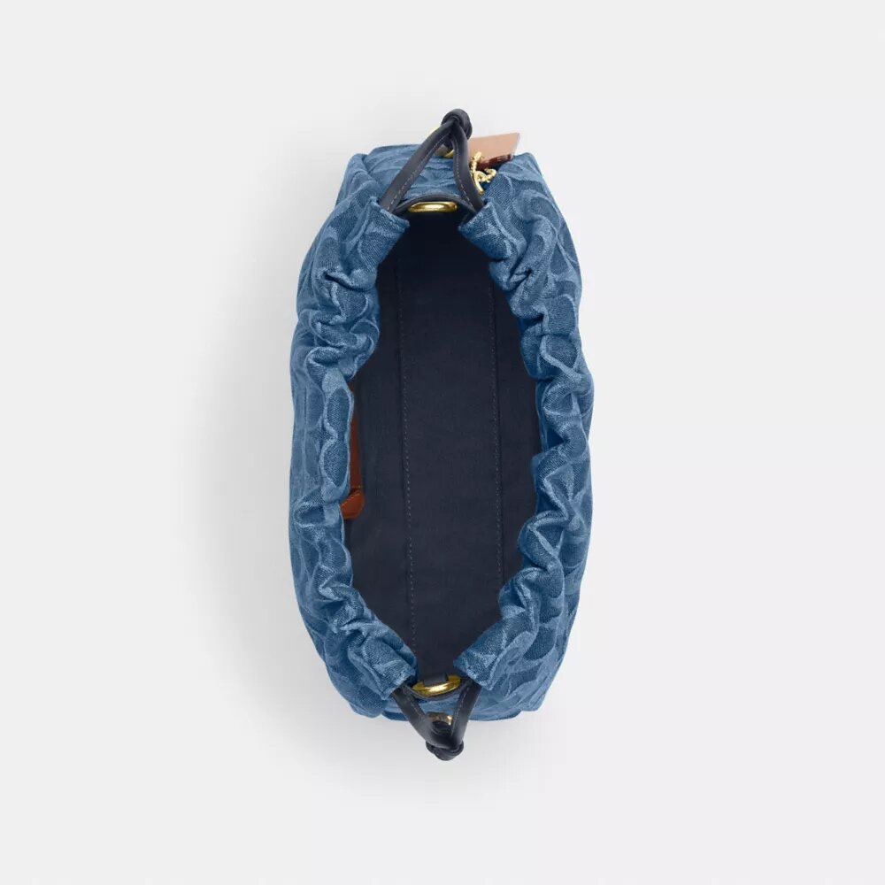 Faye Shoulder Bag in Signature Denim