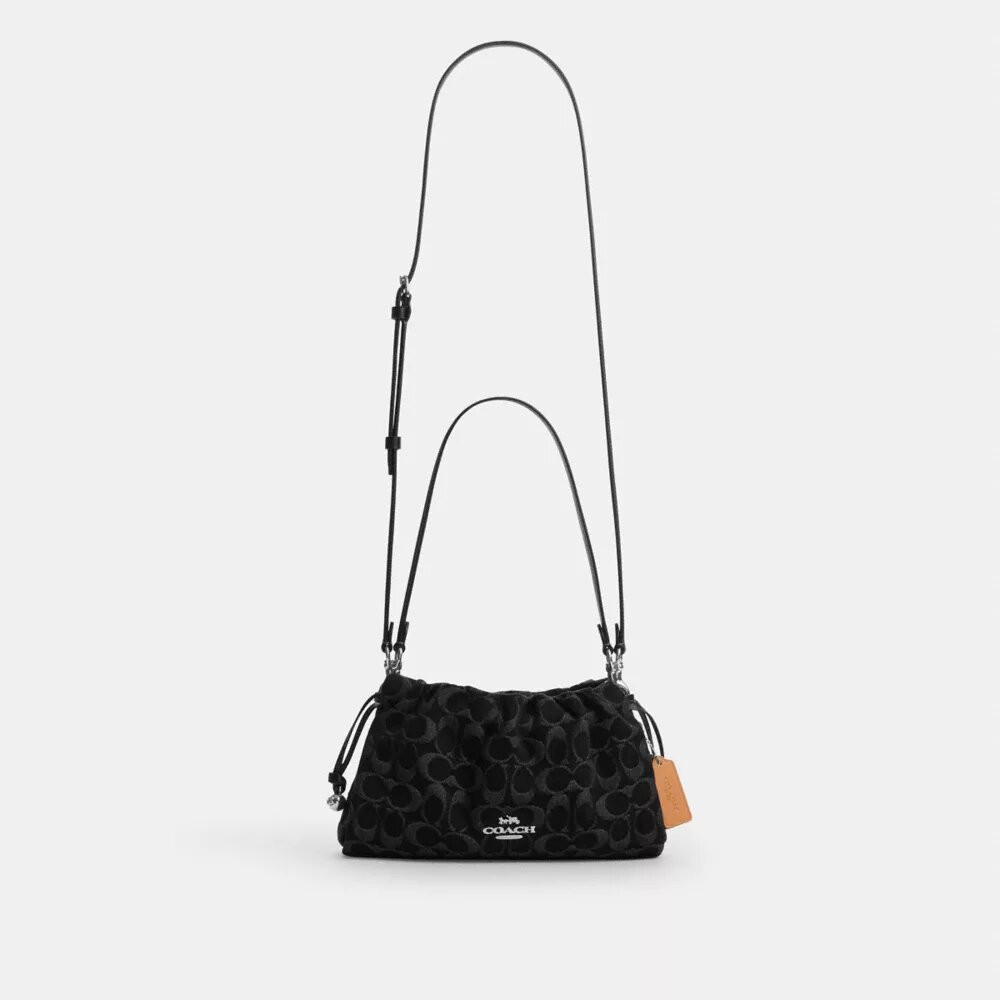 Faye Shoulder Bag in Signature Denim