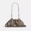 Faye Shoulder Bag in Signature Jacquard with Floral Embroidery